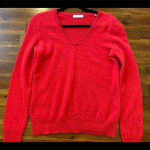 Equipment Red Cashmere V-neck Sweater Size SML